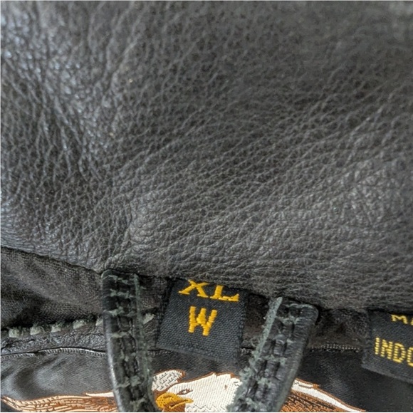 Harley-Davidson Black Leather Jacket with Studs and Fringe - Picture 7 of 11